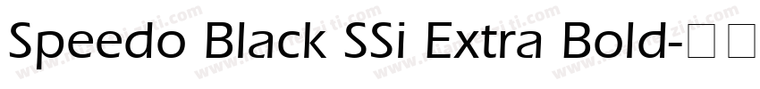 Speedo Black SSi Extra Bold字体转换